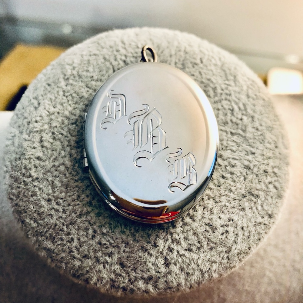 Vintage sterling silver monogrammed locket